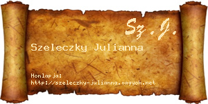 Szeleczky Julianna névjegykártya