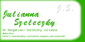 julianna szeleczky business card